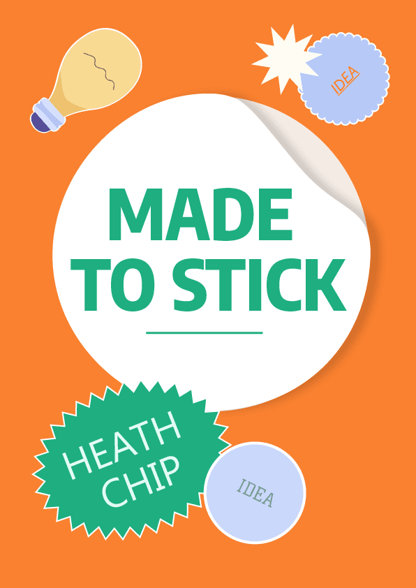 Made to stick - Miért maradnak életben egyes ötletek, még mások meghalnak? – Chip Heath könyvborító