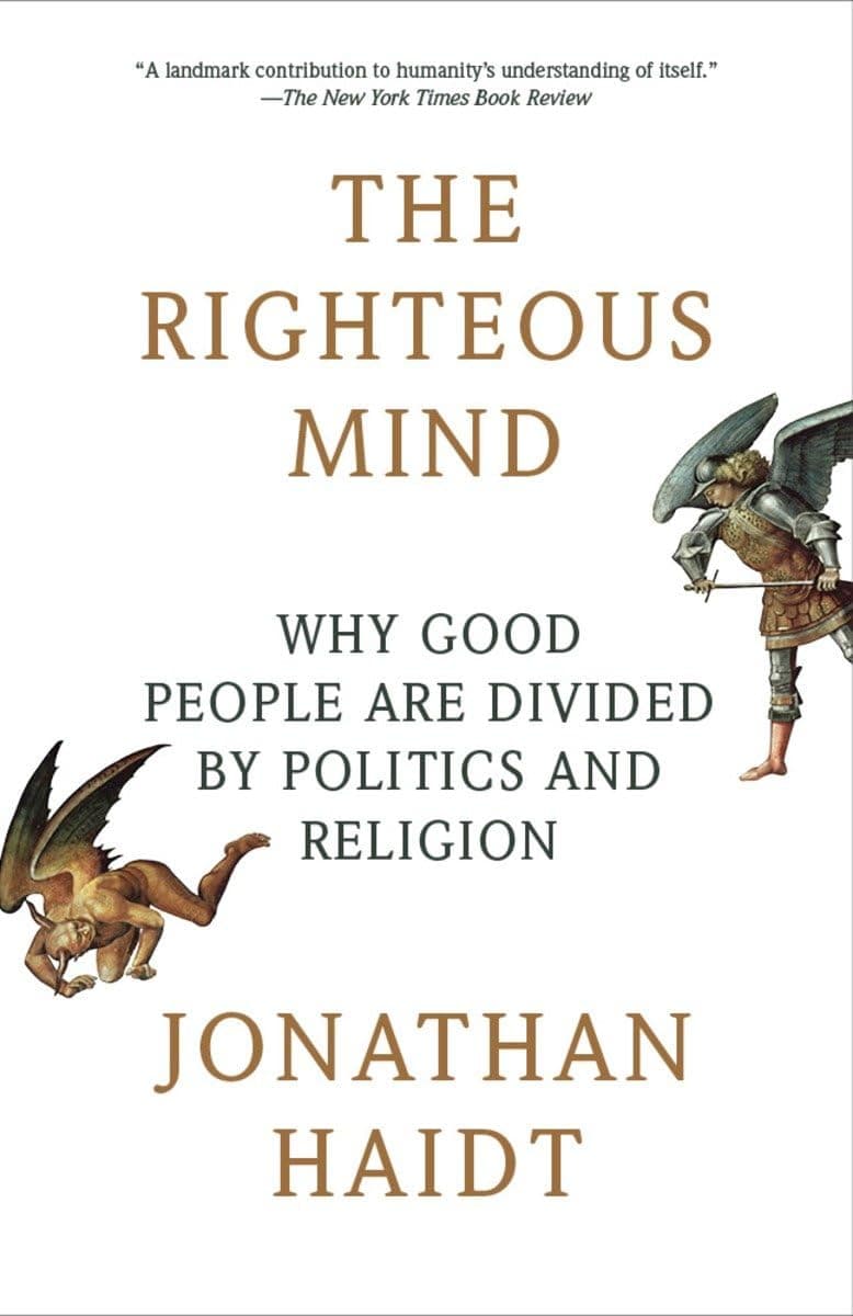 The Righteous Mind – Jonathan Haidt könyvborító