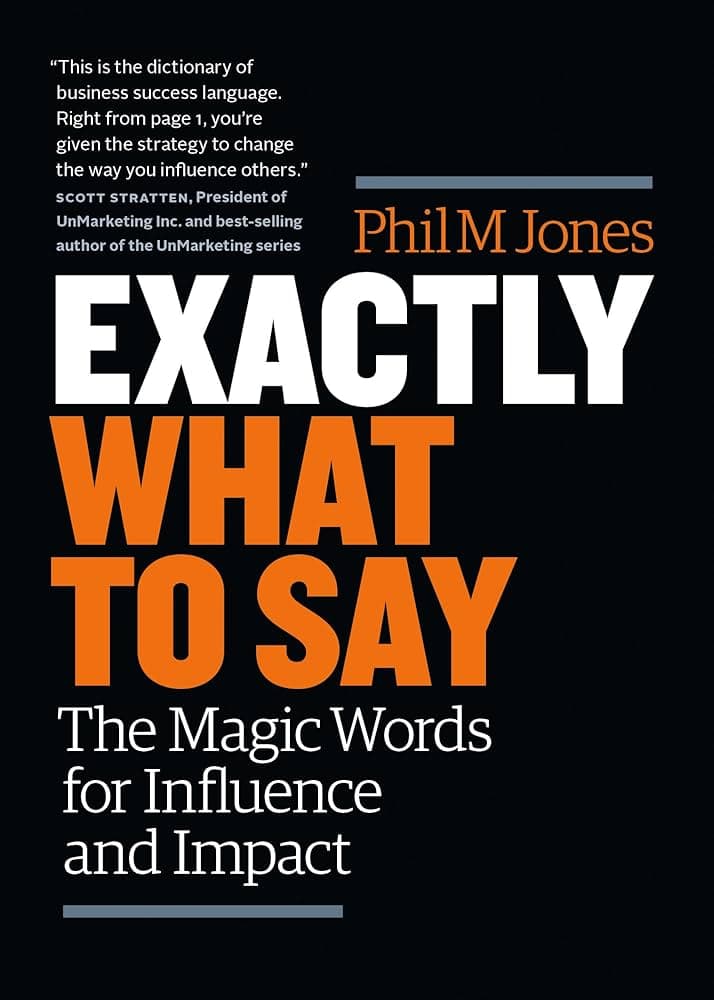 Exactly what to say – Phil M. Jones könyvborító