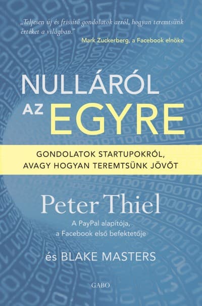 Nulláról egyre – Peter Thiel könyvborító