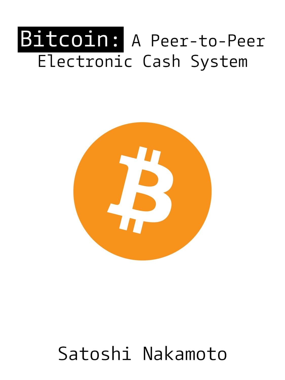Bitcoin: A Peer-to-Peer Electronic Cash System – Satoshi Nakamoto könyvborító