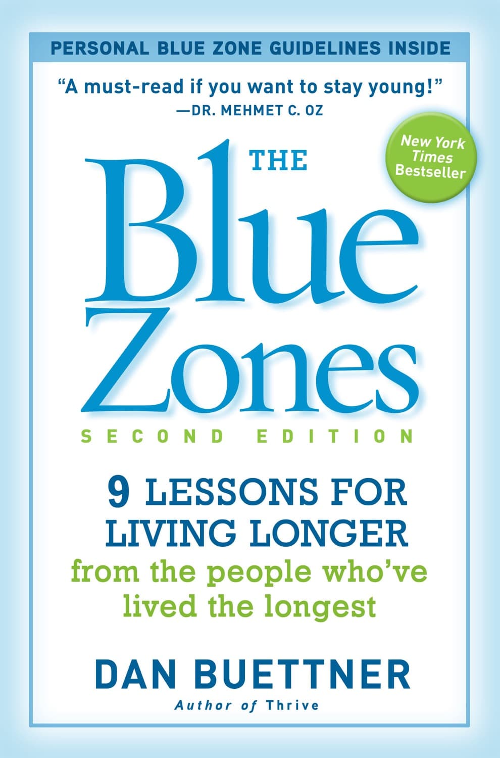 The Blue Zones – Dan Buettner könyvborító